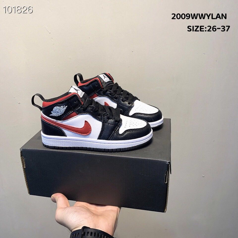 _Real head layer_ Nike Air Jordan Brand 1 AJ1 Jordan first high-end sports children_s shoes basketball shoes 26-37-c600171d